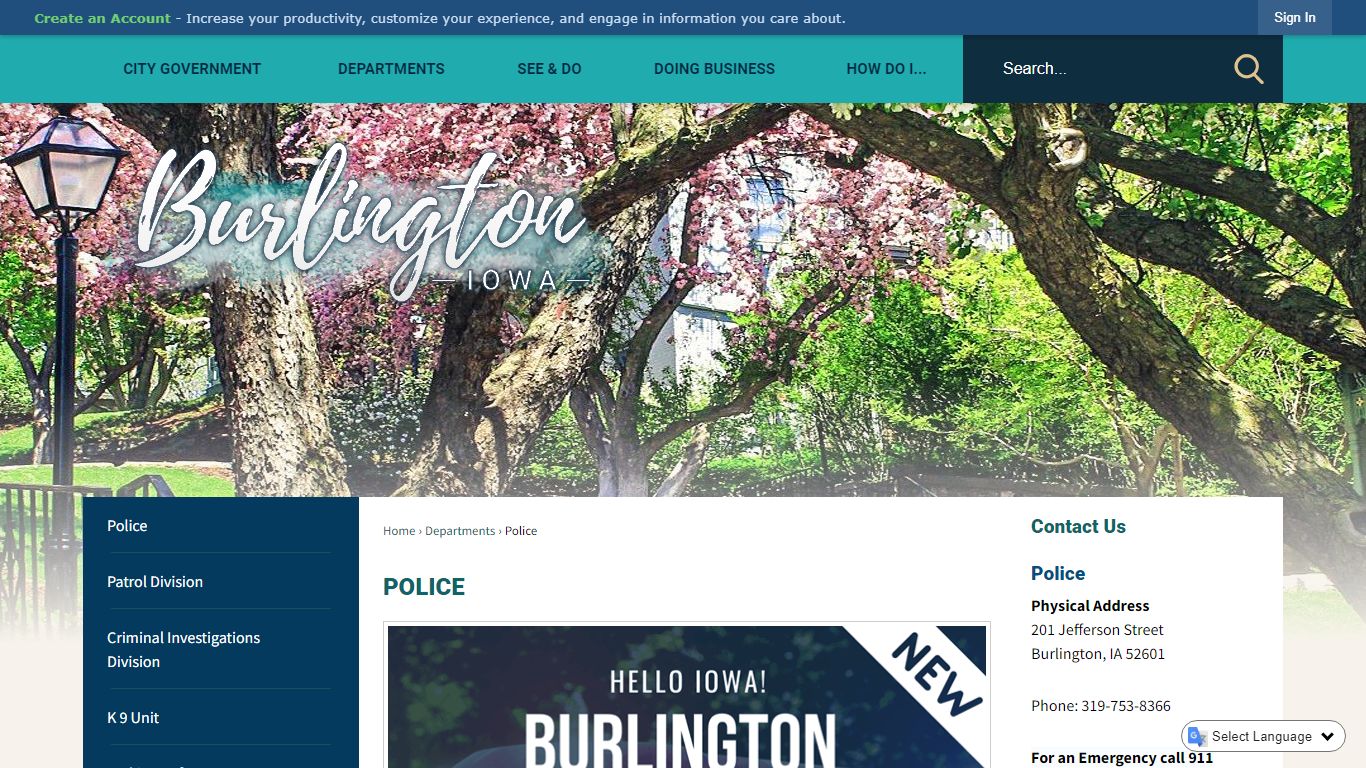 Police | Burlington, IA